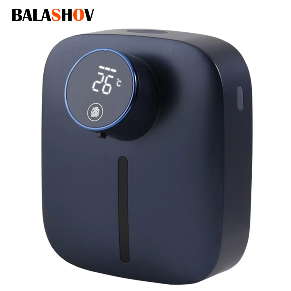 Usb recarregável multifuncional fixado na parede dispensador de sabão automático sensor infravermelho led display digital dispensador de sabão de espuma