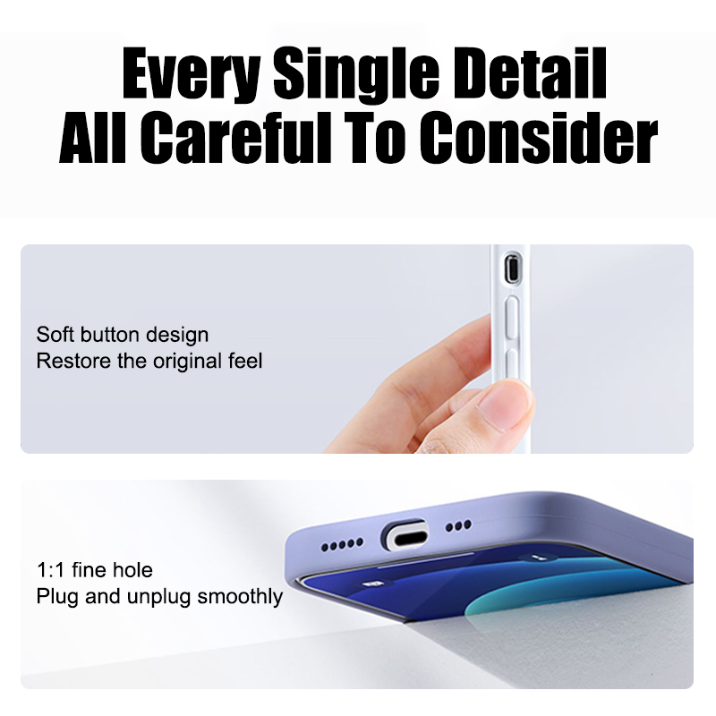 New Luxury Liquid Silicone Phone Cases For Apple iPhone 15 14 13 Pro Max Shockproof Protective Soft Back Cover Phone Accessories