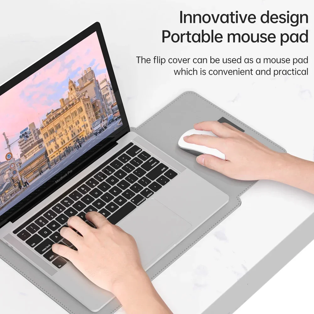 Pokrowiec na laptopa ze skóry Pu do Macbooka Air Pro 13 14 16 M1 M2 M3 2020 2022 2023 2024 Pokrowiec na notebooka do HP Lenovo 15 cali