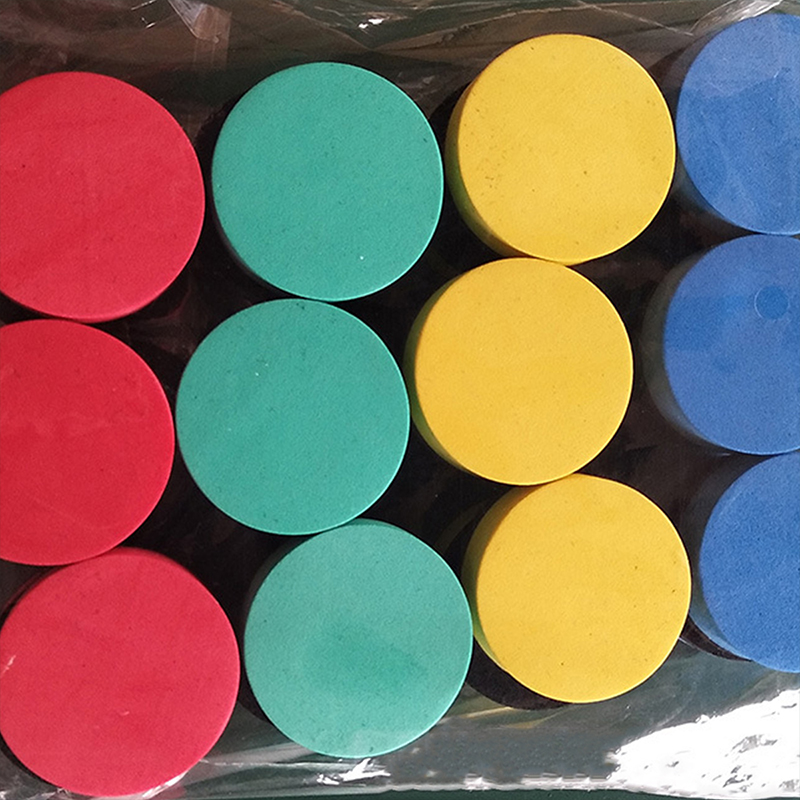 4 pz/lotto Rotondo Magnetico Mini Lavagna Gomma Lavagna Pulitore A Secco Pulire Pennarello Spolverino Accessori Scolastici Forniture Per Ufficio