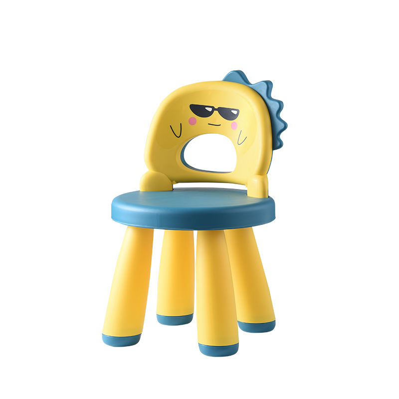 Back chair Children's chair Plastic thickened kindergarten baby cartoon small bench Cute non-slip home seat