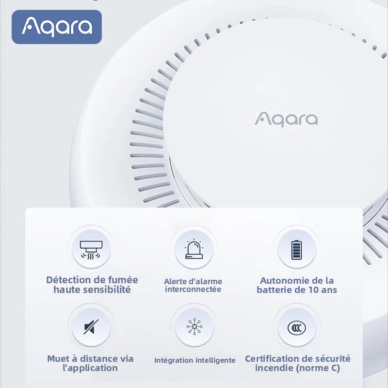 Aqara nouvelle détecteur de fumée intelligent Zigbee 3.0 détecteur de fumée Protection incendie alarme de sécurité à domicile alarme sonore et lumineuse avec Homekit Mi Home