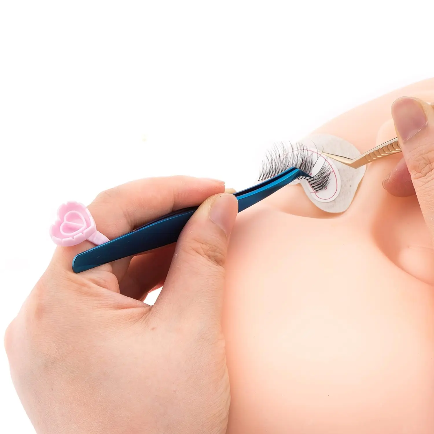 100 pçs volume cola anel copo para cílios ventilador tatuagem pigmento titular recipiente cola titular flor copos extensão de cílios fornecedor