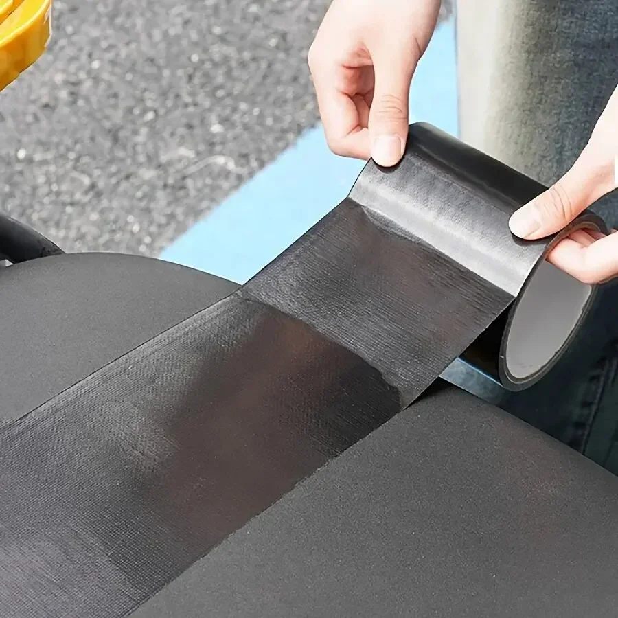 Ruban de réparation noir pour coussin de siège/chaise/canapé de vélo électrique, ruban de réparation en cuir à forte adhérence