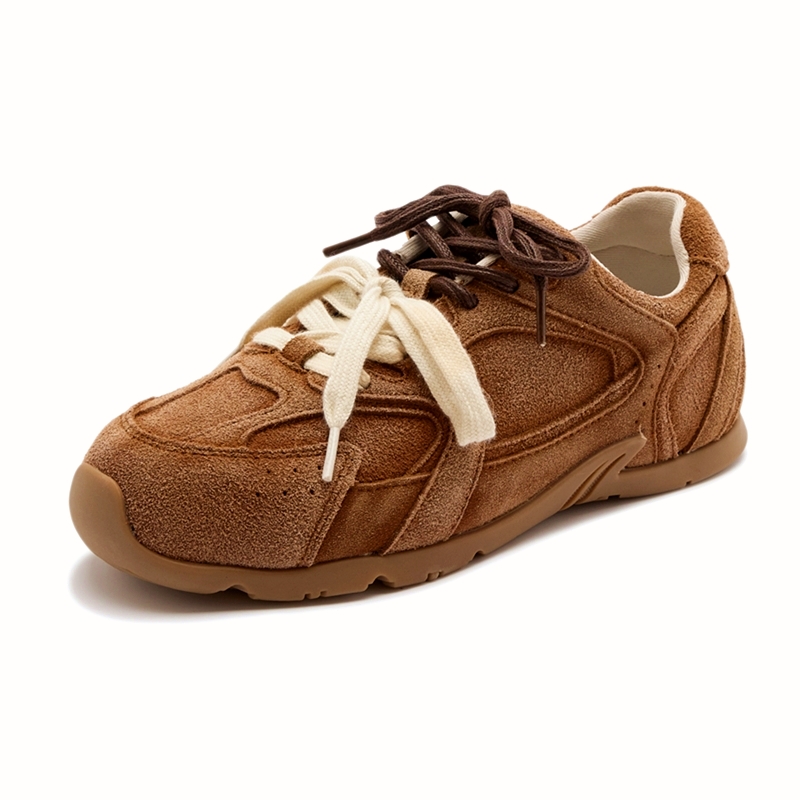 DIMANYU, zapatos Gump de cuero genuino para mujer, primavera 20224, nuevas zapatillas Retro con cordones, zapatos informales antideslizantes para mujer