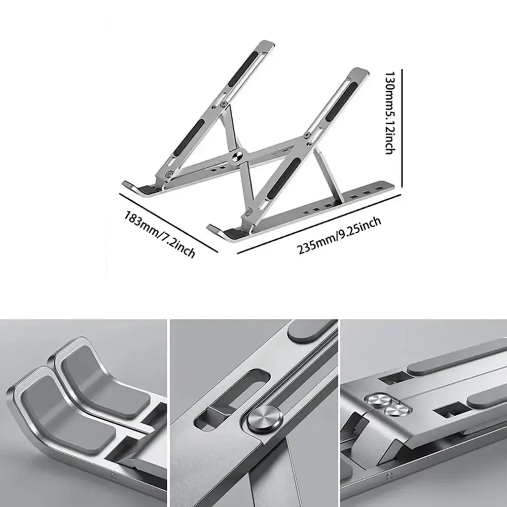 Supporto per Laptop portatile supporto per Notebook in alluminio staffa per Computer Macbook Air Pro accessori per supporto Base pieghevole per Top