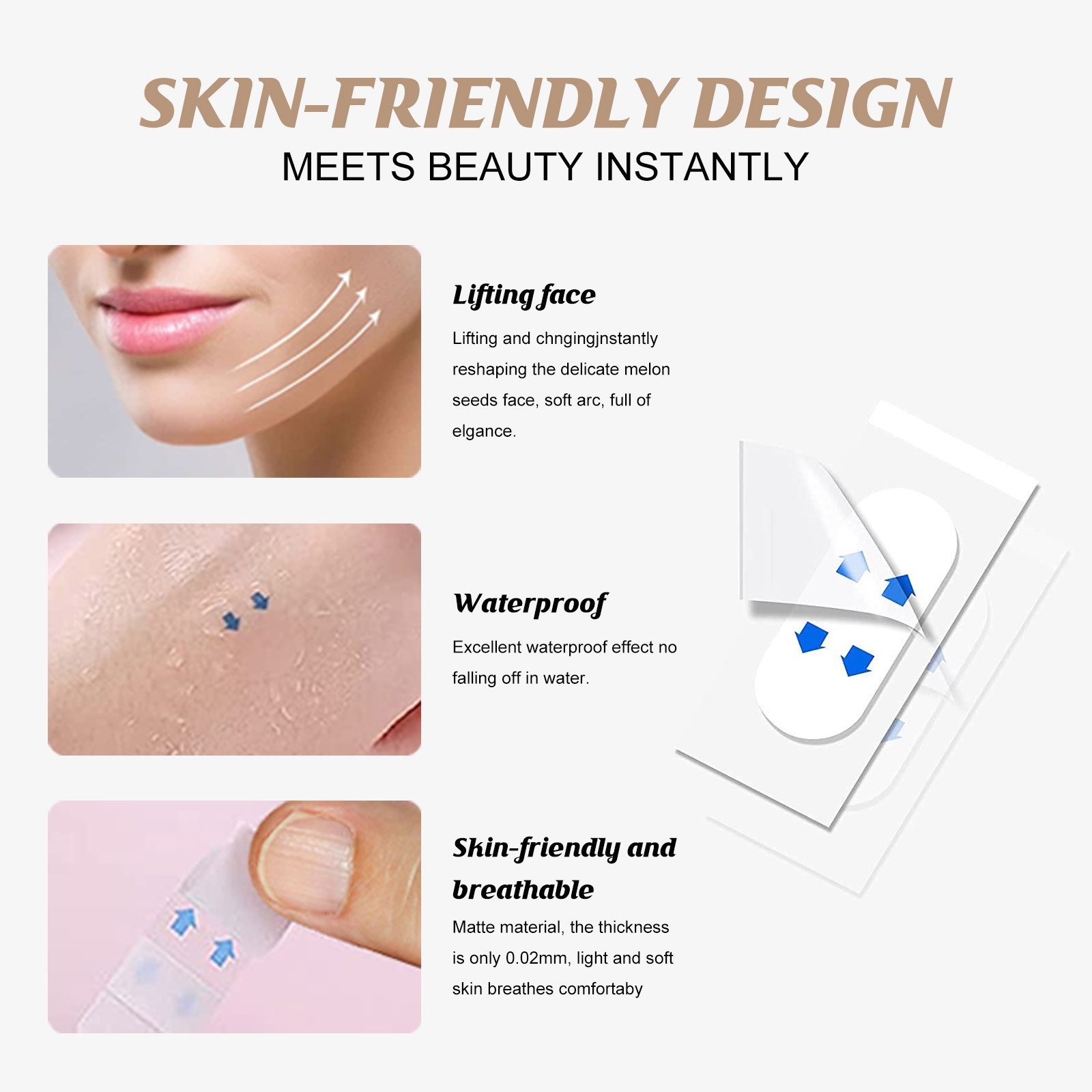 40/120Pcs Invisible Face Stickers V Shape Neck Eye Double Chin Lift Tapes Patch for Ladies Christmas Holiday Gifts