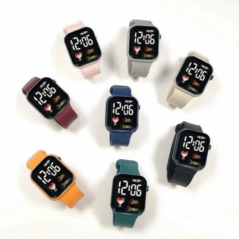 Led display digital à prova dwaterproof água relógio eletrônico relógio inteligente esporte fitness led display digital crianças relógio universal