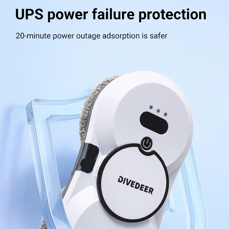 DIVEDEER Modello automatico di spruzzo d'acqua a due vie lavavetri elettrico domestico intelligente macchina per la pulizia dei vetri one-touch
