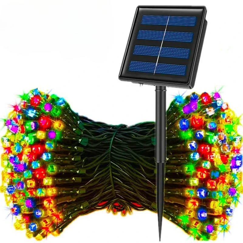LED ソーラーストリングライト 太陽光発電クリスマス屋外ライト 防水星空クリスマスフェアリーライト フェスティバルパーティーの雰囲気用