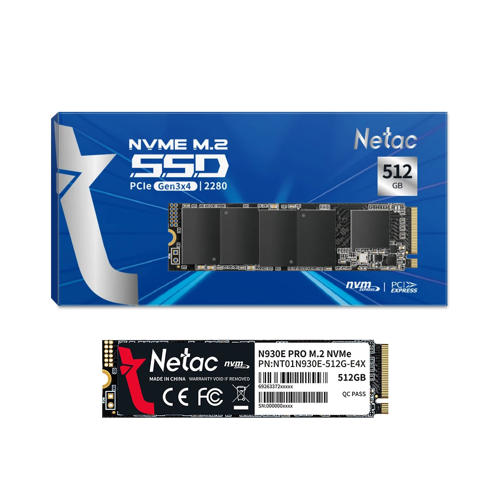 Netac NVMe SSD 1Tb M2 SSD 512GB M2 NVME SSD 256GB Đĩa Cứng M.2 2280 PCIe bên Trong Ổ Cứng Thể Rắn Cho Laptop