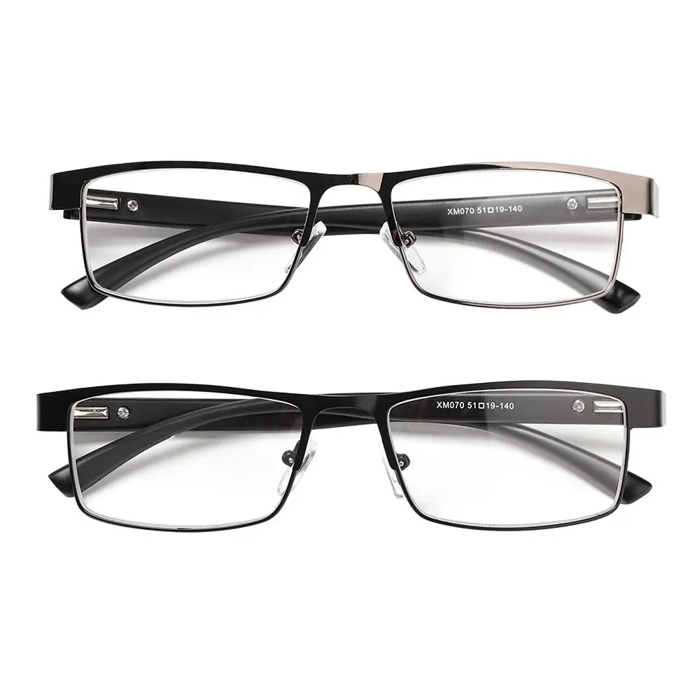 Gafas de lectura de negocios de aleación de titanio para hombres, lentes recubiertas de 12 capas, no esféricas, gafas graduadas Retro Para hipermetropía