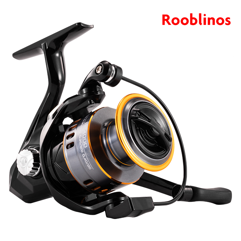 Rooblinos HE Carretilhas de metal ultraleve 5.2:1 Relação de engrenagem 2000-7000 Carretilhas de pesca de arrasto máximo grande de água salgada ou doce