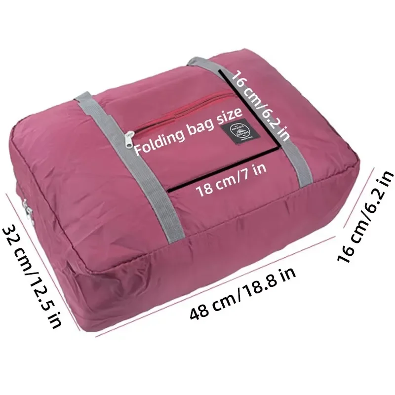 2-teiliges Set, faltbare Gepäcktasche, geeignet für Handgepäck in Fluggesellschaft, Wochenendkrankenhaus-Gepäcktasche für die Nacht, Sportgepäcktasche,