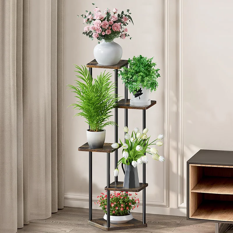 植物スタンドとフラワースタンド収納棚 4/5/6 段フラワーシェルフプランターラック収納オーガナイザーディスプレイ屋内庭バルコニー