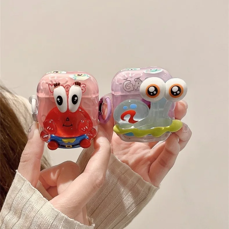 Funda bonita de dibujos animados para auriculares Apple AirPods 4, funda de Color caramelo fresco para Airpods 1, 2, 3 Pro Pro2, funda protectora con gancho