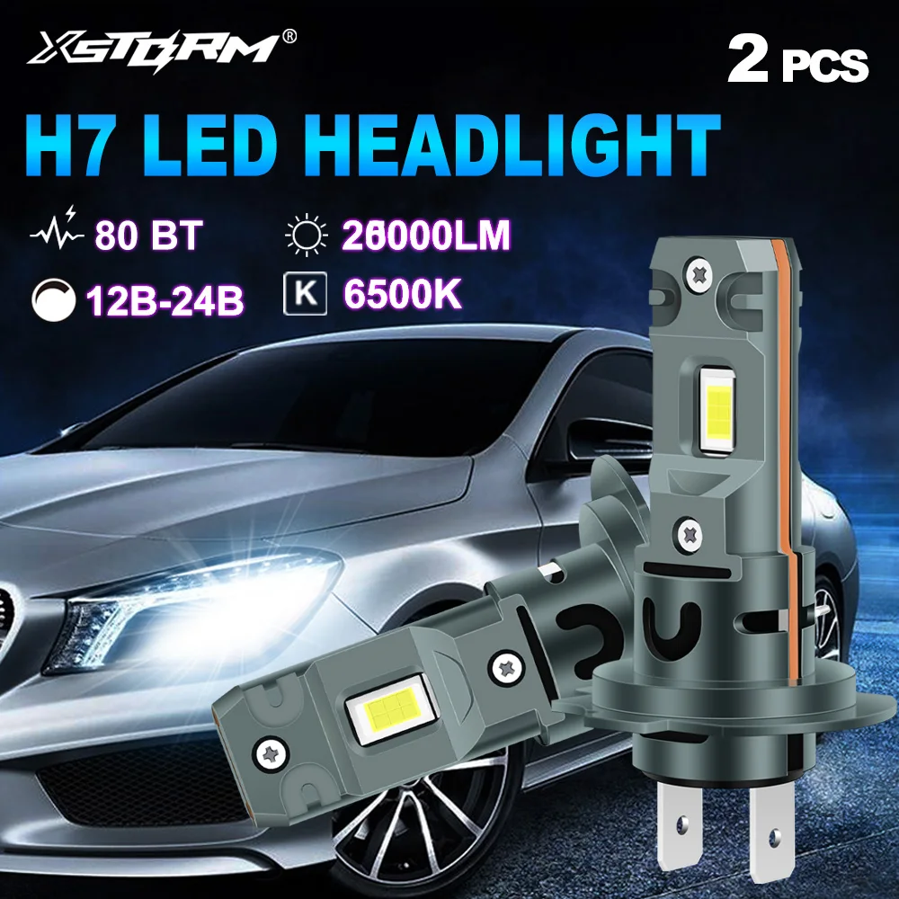XSTORM H7 LED-licht 20000LM 120 W H11 H4 LED-koplamp Canbus 9005 9006 Autolampen Autokoplamp Mistlamp Turbolicht 6500 K