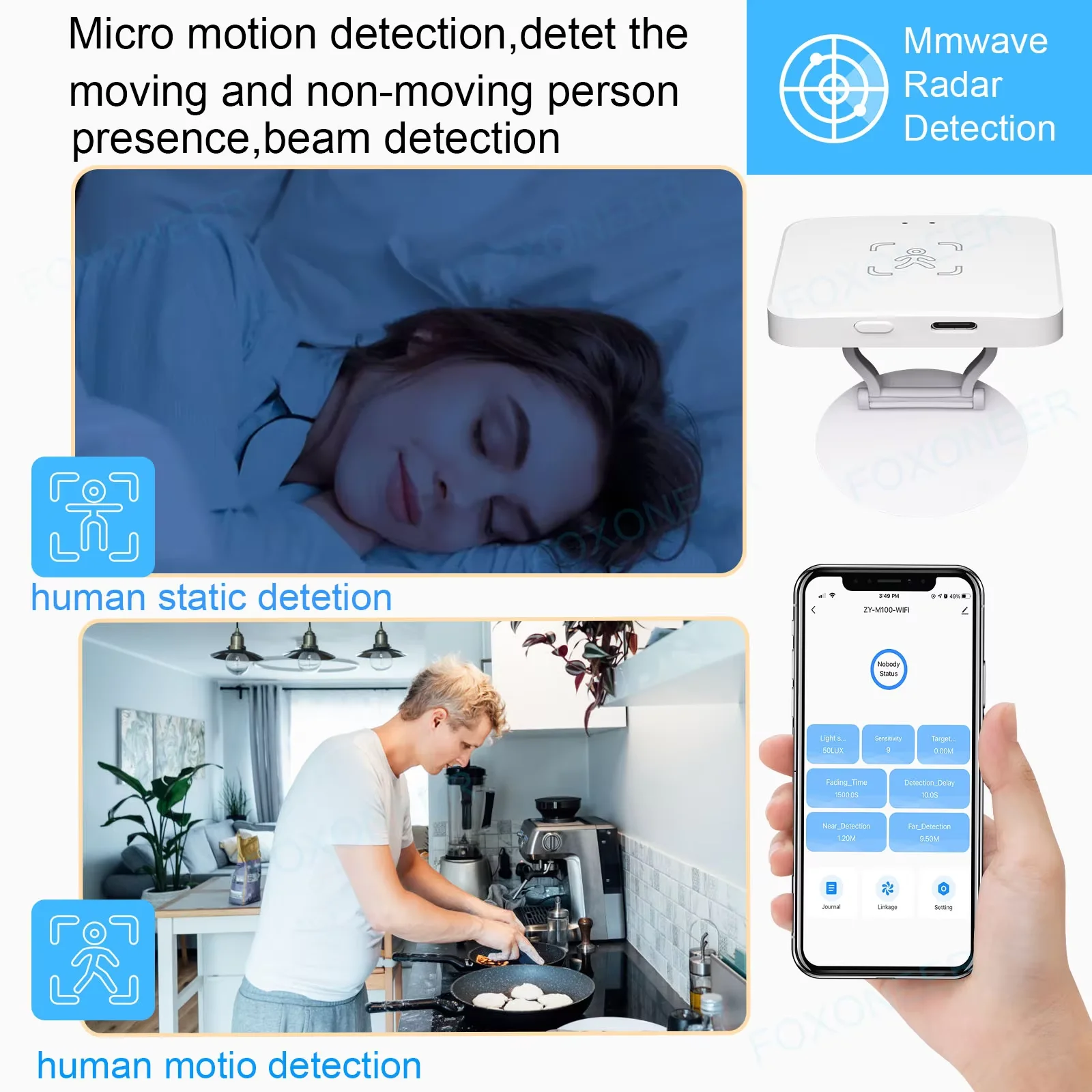 Detector de presencia humana Tuya WiFi/Zigbee, detección de luminancia/distancia, Sensor PIR inteligente de cuerpo humano 24G compatible con asistente doméstico