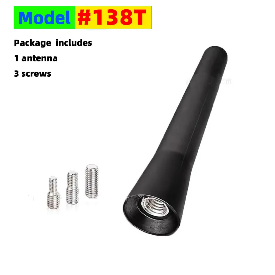 Forte montagem no telhado de rádio fm am dab preto 6.5cm comprimento auto universal com parafusos antena do carro mini acessórios curtos do veículo