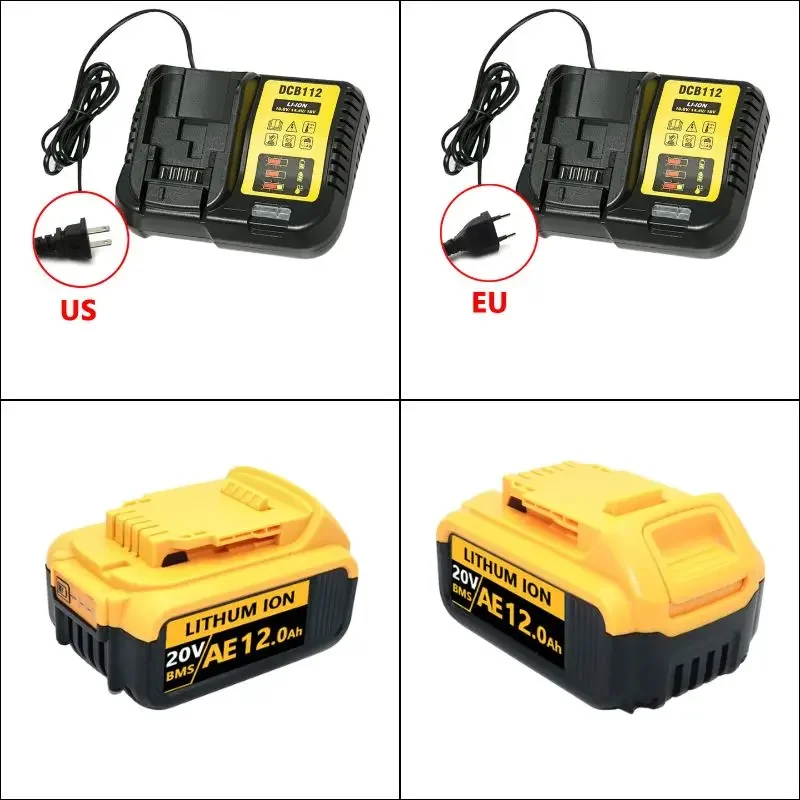 DCB200 20 В 12,0 Ач сменный литиевый аккумулятор для Dewalt 18 В DCB184 DCB200 DCB182 DCB180 DCB181 DCB182 DCB201 DCB206