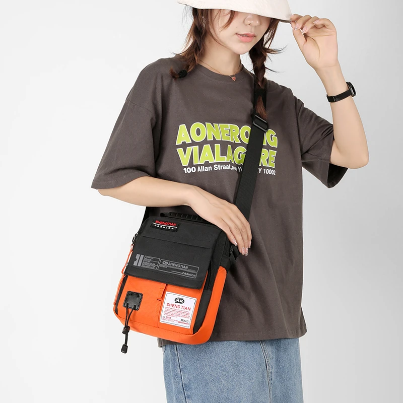 Bolsa de ombro masculina casual grande capacidade oxford durável bolsa crossbody masculina bolsa de ombro de viajante