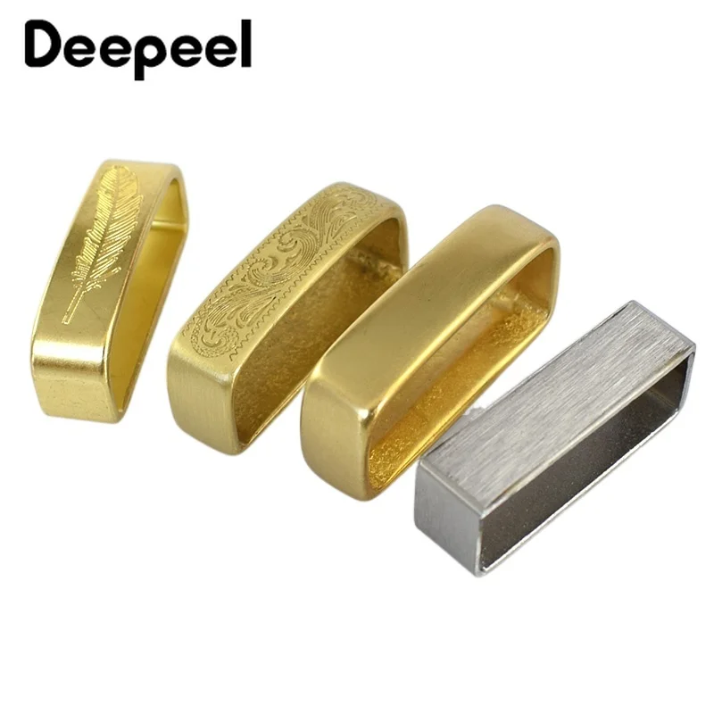 1 peça 35/40mm cintos de metal laços de cinto de couro de latão fivela para jeans masculinos roupas diy artesanato acessórios de hardware