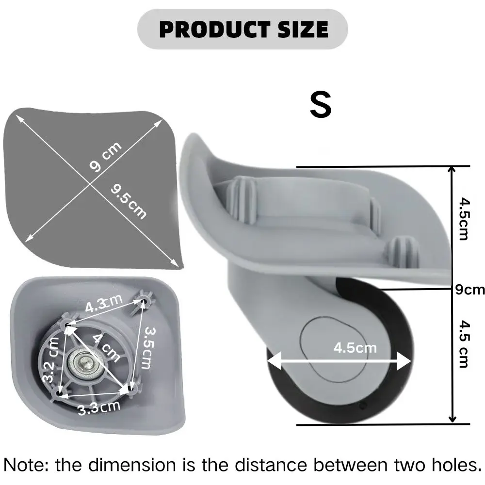 2Pcs Suitcase Wheels Luggage Spinner Caster Silent  Luggage Wheels Replacement Wheels Customs Box Trolley Accessories Hot