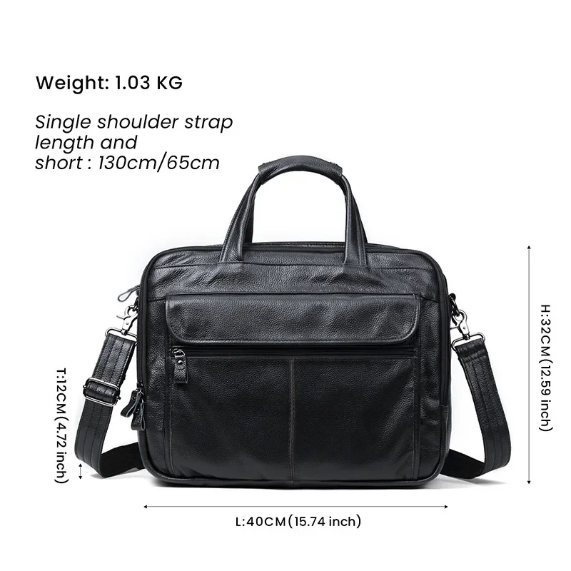 Herren-Aktentasche aus echtem Leder, Retro-Business-Handtaschen, männliche Schulter-Crossbody-Tasche aus Rindsleder, Computer-Tasche, Opla Penso Plata Plata Lorenzo