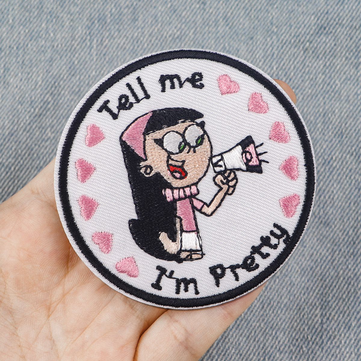 Hübsche Mädchen Patches für Kleidung DIY Abzeichen Klebe patches schöne Cartoon gestickte Patches auf Kleidung Aufkleber Applikationen