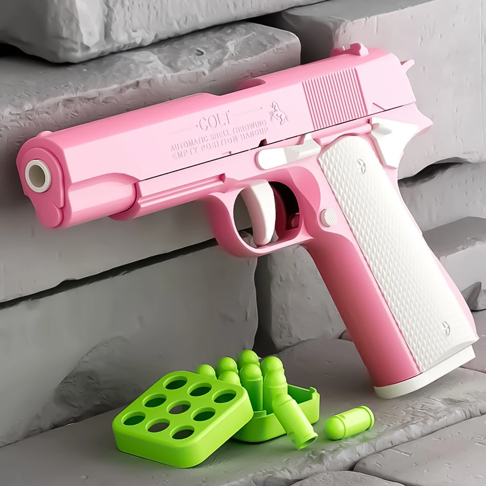 อัตโนมัติ Colt 1911 Shell Ejection Gun ปืนพกปืนของเล่นสําหรับเด็กของขวัญวันเกิดของเล่นผ่อนคลาย