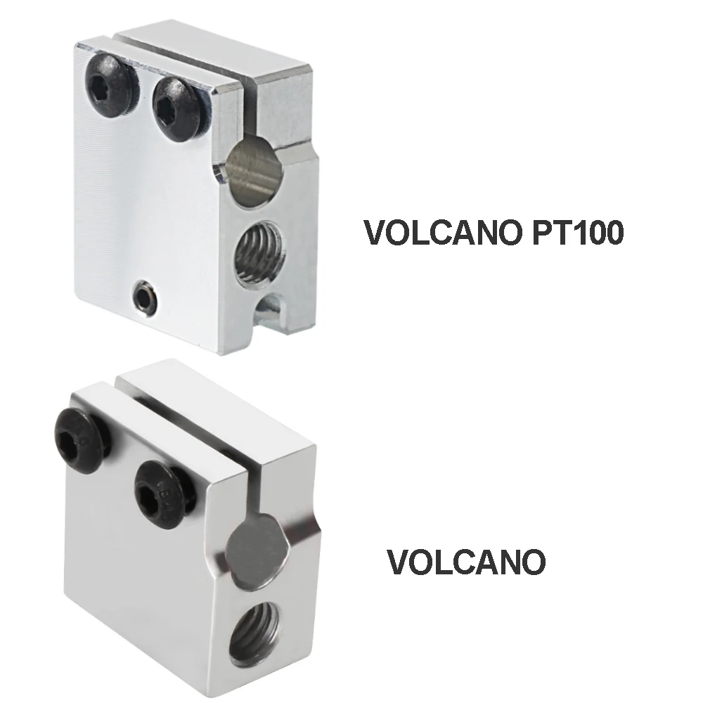 KINGROON Núi Lửa Đun Nóng Khối Máy Đùn Nhôm Hotend Núi Lửa PT100 Nóng Khối Lưng Silicon Case 3D Máy In Phần