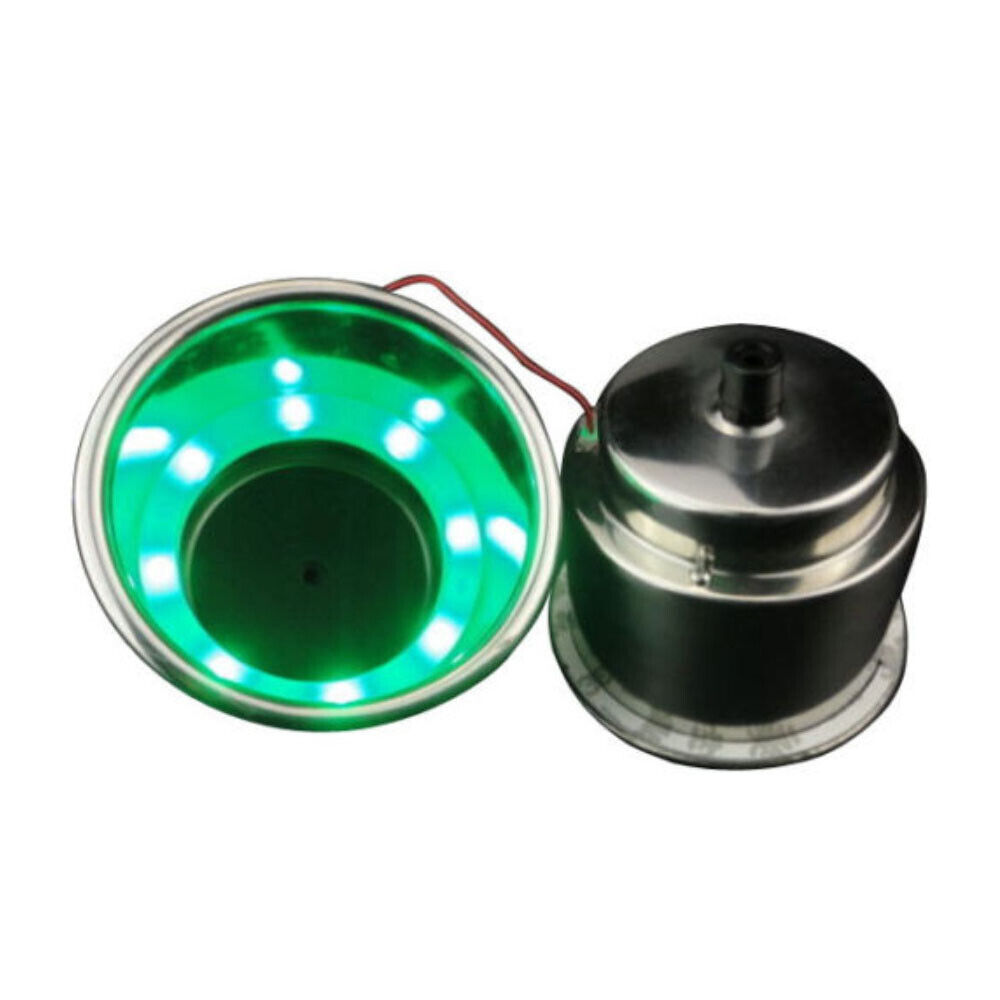 2 Stück Becher-Getränkehalter, 12 V, LED, integrierter Becher-Getränkehalter aus Edelstahl für Marine, Yacht/Wohnmobil