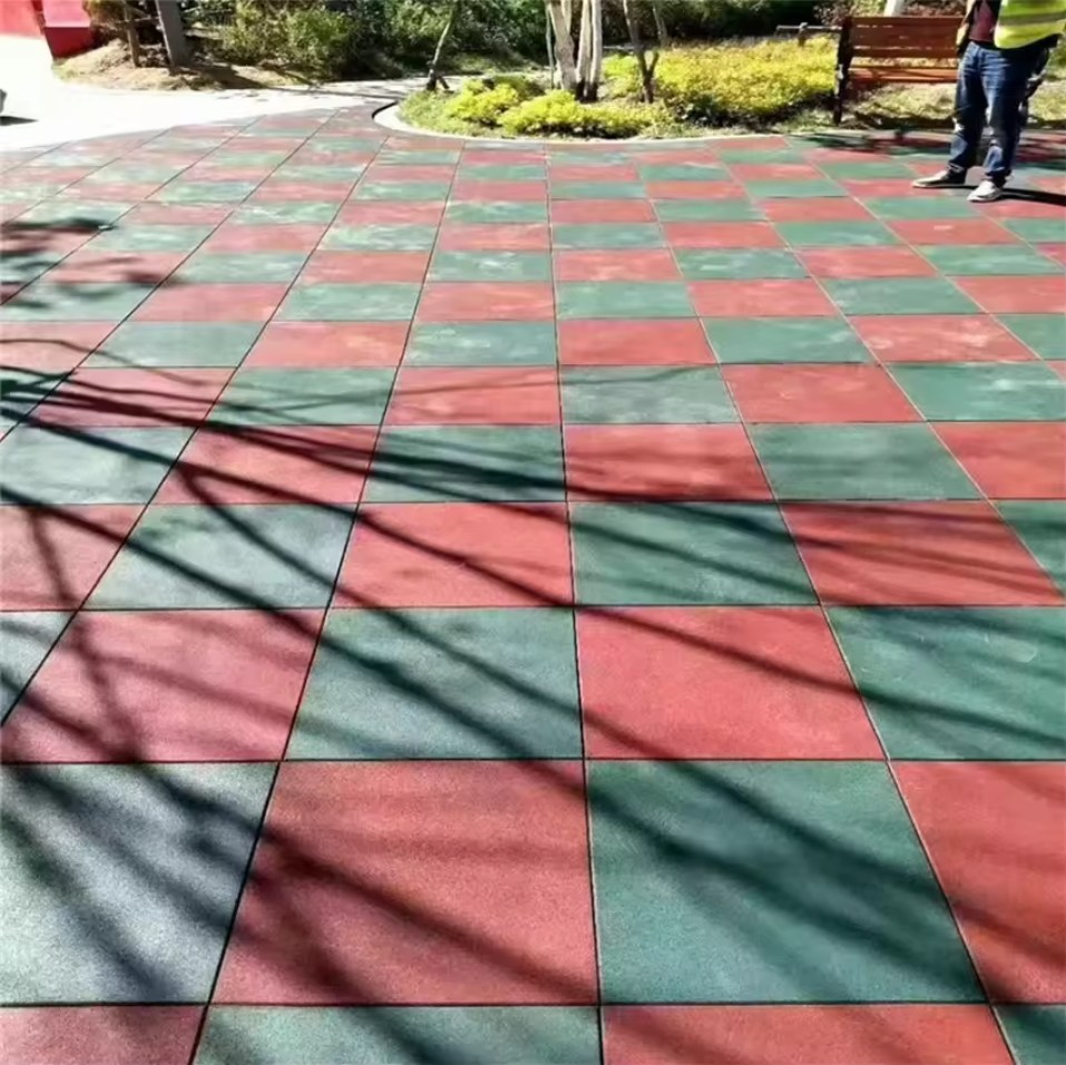 พื้นยิมยางกันลื่น 25 มม. พื้นยิมกลางแจ้งยาง