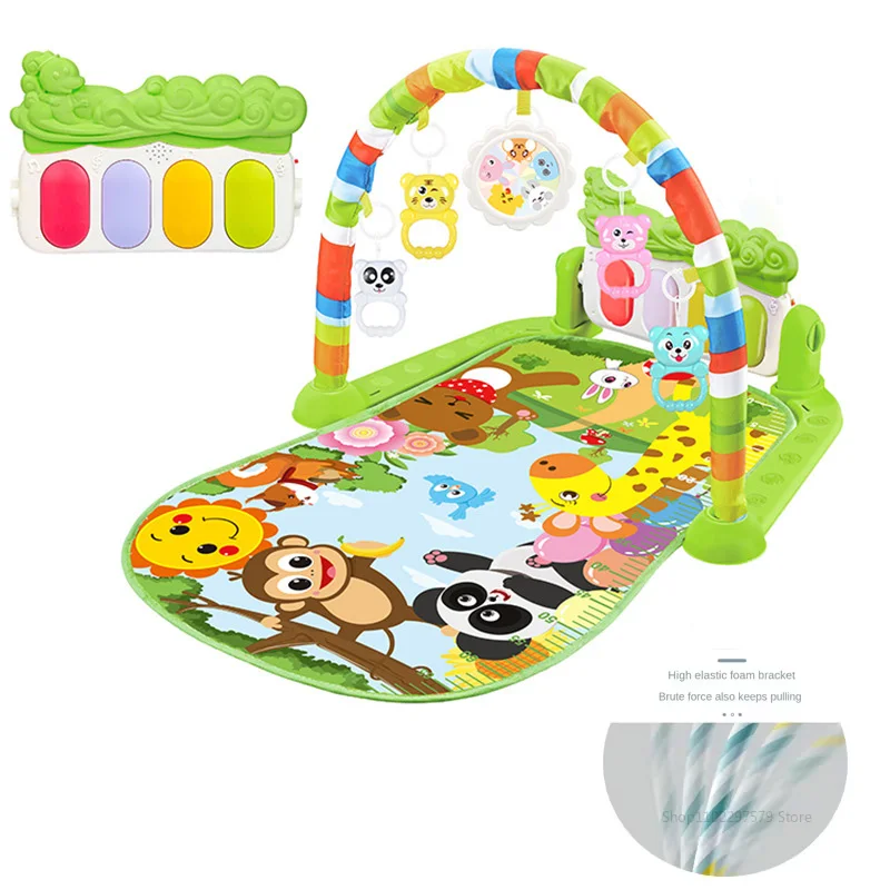 Novo seguro atividade do bebê ginásio música rack jogar esteira do miúdo quebra-cabeça tapete teclado de piano infantil playmat crawl jogo almofada brinquedo do bebê presentes