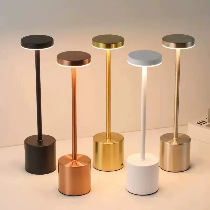 3 Color Light Dimming Cordless LED Table Lamp Retro Bar Atmosphere Light for Restaurant Bar Outdoor Ambient