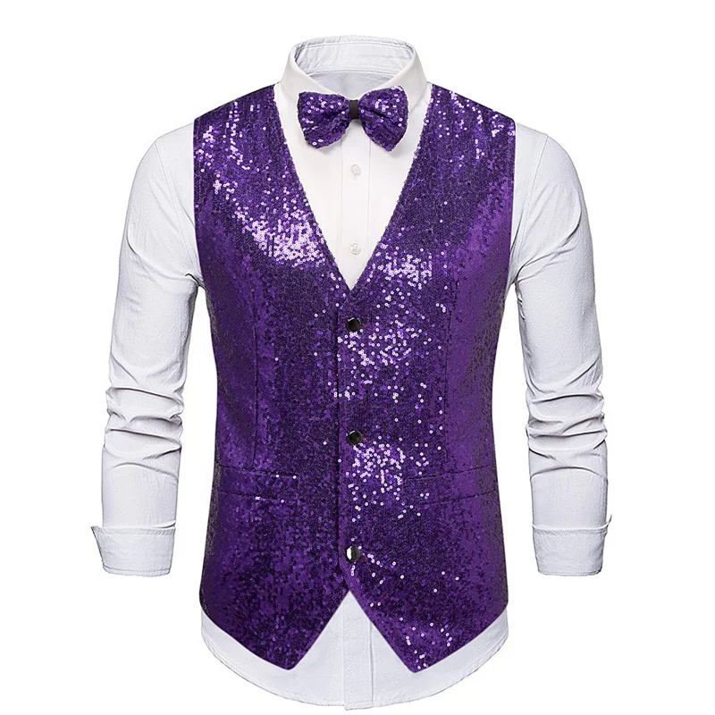 2024 ใหม่ผู้ชายงานแต่งงาน Ball Party Sequins ชุดเสื้อแฟชั่นนักร้องการแสดงบนเวทีหรูหราชุด Tops