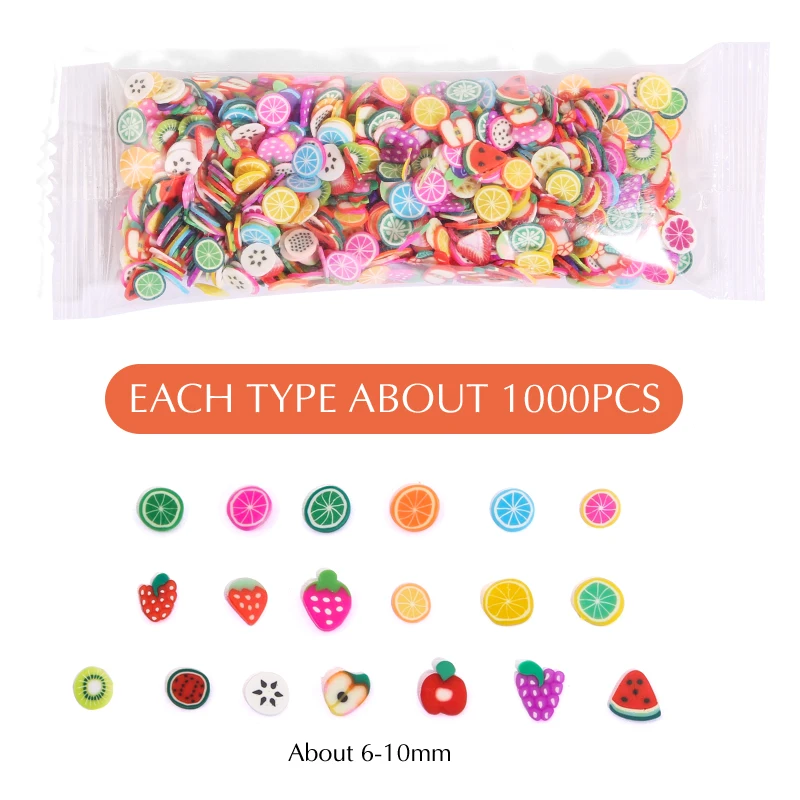 1000 Viên Pha Động Vật Trái Cây Lá Hoa Đất Sét Chất Độn Nhựa Chống UV Epoxy Khuôn Trám Răng Cho DIY Trang Sức Làm Móng Nghệ Thuật đồ Trang Trí