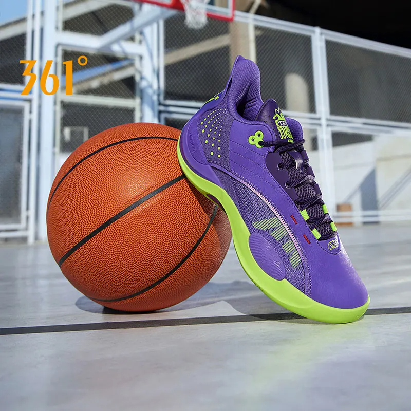 361 Degrees Team Joker Heren Basketbalschoenen Combat Rebound Antislip Slijtvast CQT-QU!K Stabiele hoge sneakers 572511105