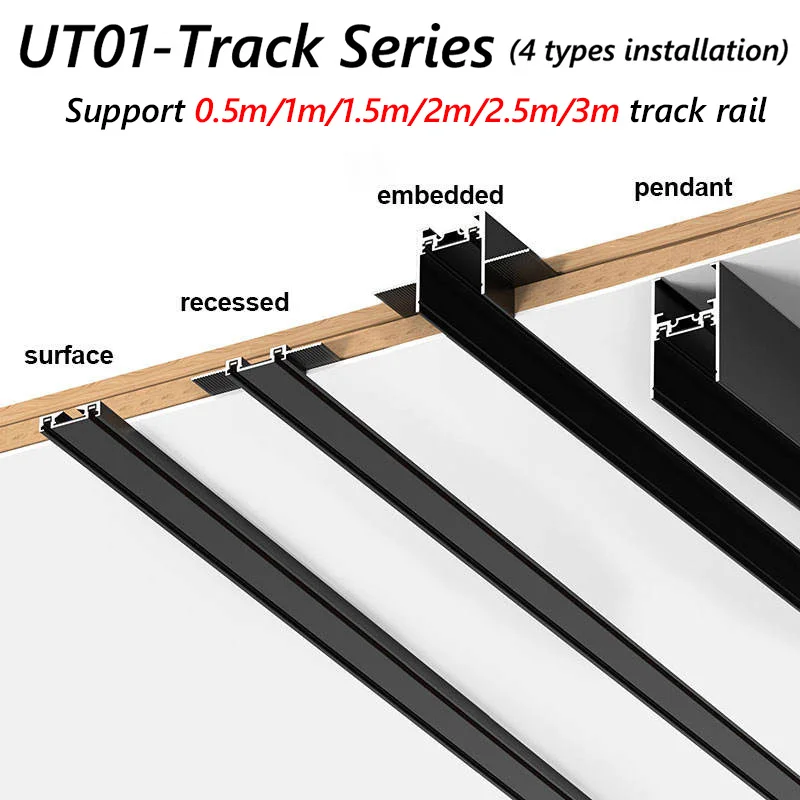 Smart Magnetic Track Light Tuya Zigbee Dimmable Ultra Thin Rail Customizable Surface Mount Modern Flood Grille Spot LED Lamp