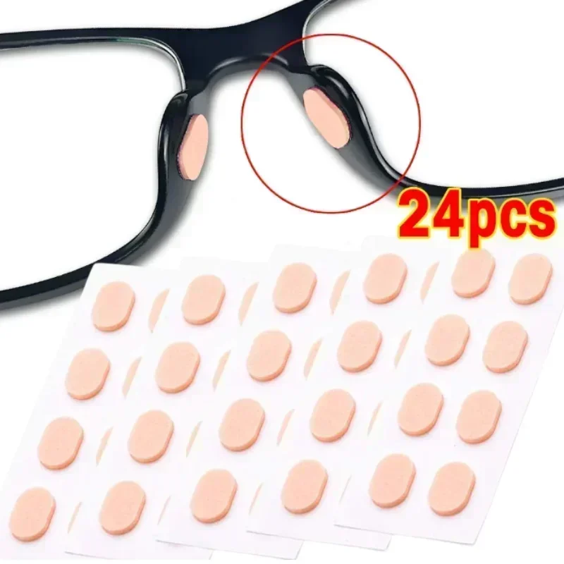 Self-Adhesive Eye Glasses Nose Pads EVA Foam Anti-Slip Reusable Mini Soft Oval Shape Glass Eyeglasses Accessories Kit