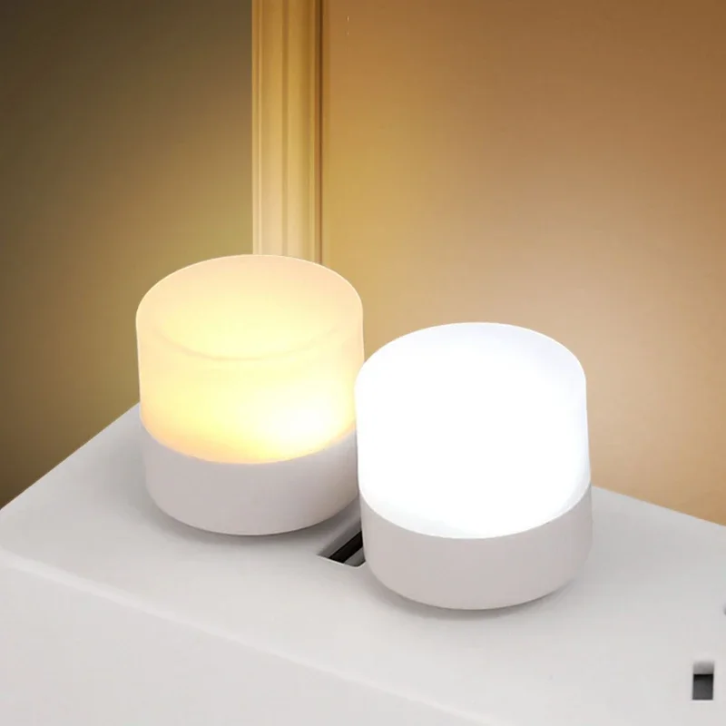 Mini USB Night Light Portable Car Signal Lights 5V 1W Eye Care Book Reading Bulbs Computer Mobile Power Charging LED Night Lamp