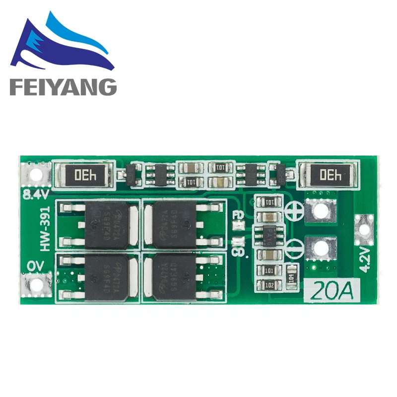 2S 20A 7.4V 8.4V 18650 Lithium Battery Protection Board/BMS Board Standard/Balance For DIY