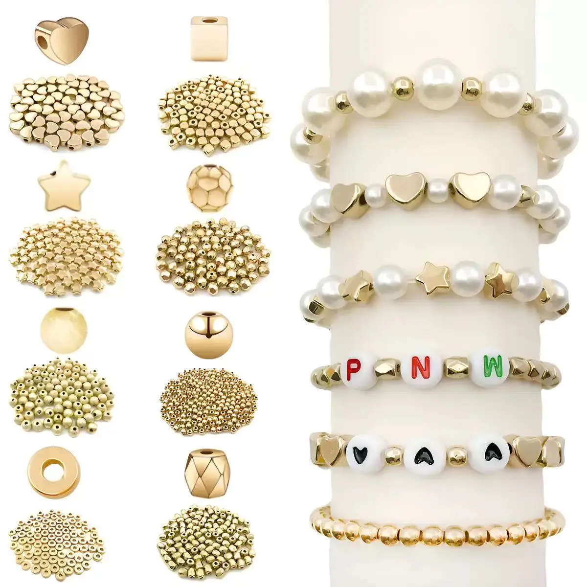 Faux Perlen Perlen ABS Lose Runde Perlen CCB Perlen Schmuck Handwerk Machen Weiß Beige DIY Kleidung Perlen Liefert Nähzubehör