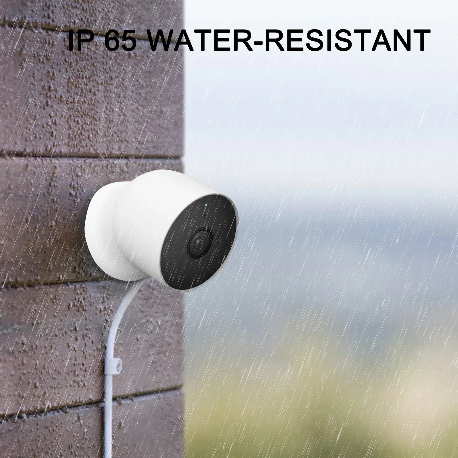Погодозащищенный зарядный кабель 25 футов/7,6 м для камеры Google Nest Cam (аккумулятор) outdoor (белый)