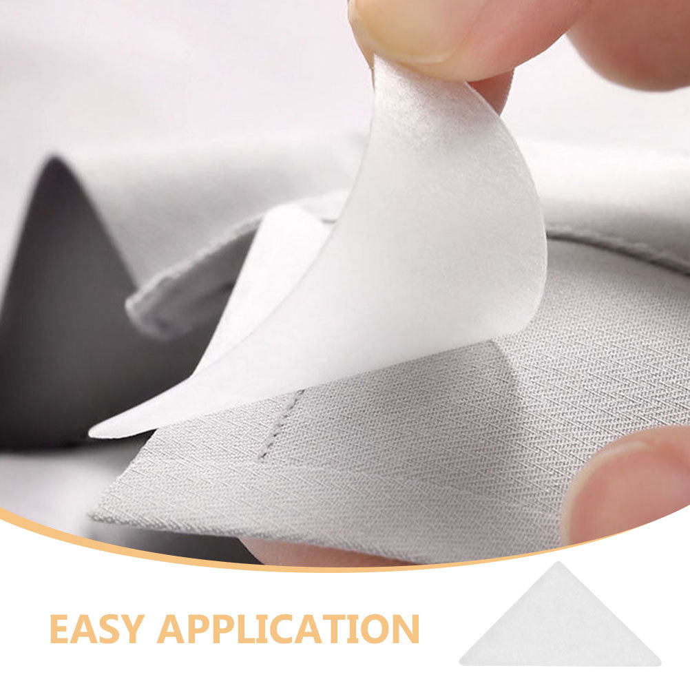 25 feuilles col de chemise rester autocollants colliers adhésifs jetables Support pour hommes robe col de chemise Shaper colliers reste