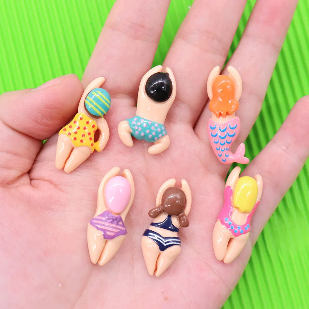 6 個水泳男の子女の子スポーツ樹脂靴装飾品 DIY 面白いブレスレットバックルチャームフィット誕生日プレゼント