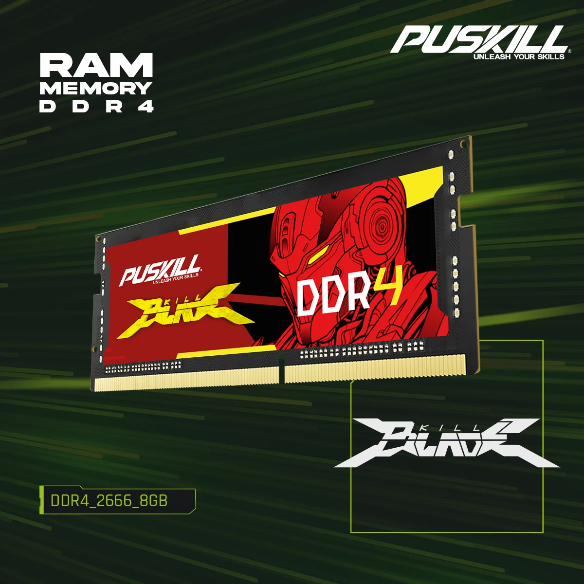 PUSKILL Killblade Memória Notebook 32gb 16gb 8gb Ddr4 1.2V 3200mhz 2666mhz 2400mhz SODIMM Memoria RAM Laptop Memory