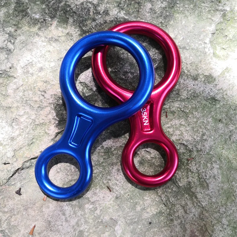 XINDA Đá Carabine 8 Hình Giàn Descender Nhôm Hình Belay Thiết Bị Abseiling 35kN 8 Vòng Xuống Dốc Thiết Bị