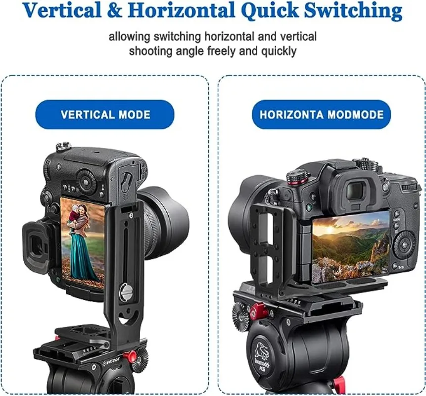 Universal กล้อง L Bracket QUICK RELEASE L แผ่น 1/4 นิ้วสกรู Swiss แนวตั้งวิดีโอสําหรับ Nikon Canon SONY Fuji