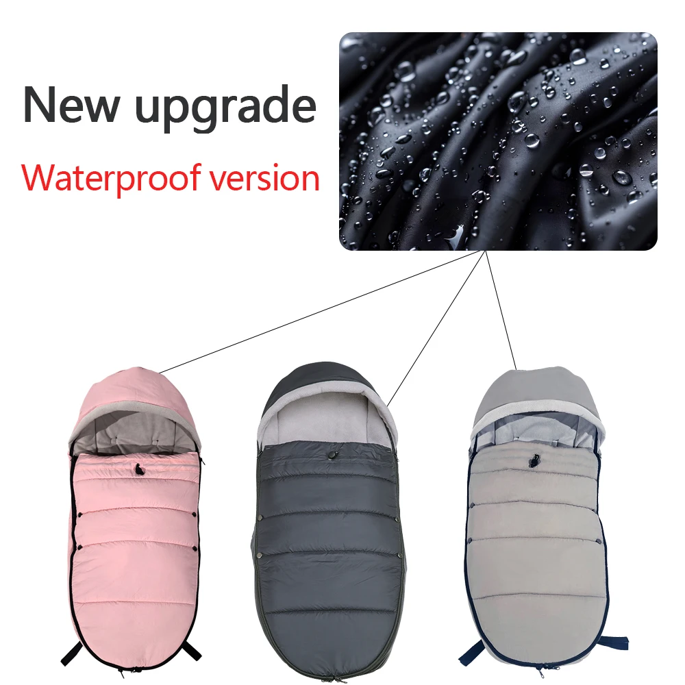 Saco de dormir Universal para cochecito, calcetines impermeables que mantienen el calor en invierno, Material polar, saco de dormir colorido, accesorios para cochecito